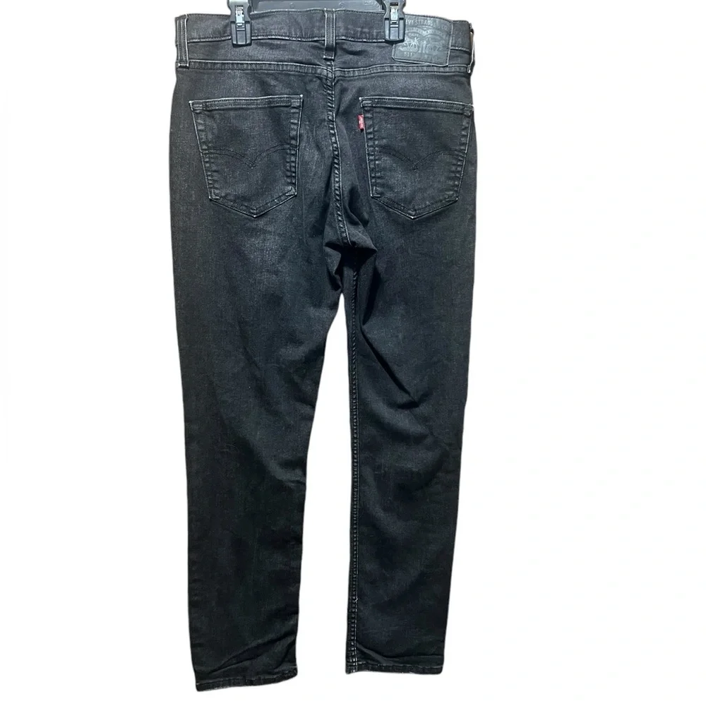 Levi's 511 Slim Fit Jeans Men Size 34 X 30 Dark Gray Black Wash‎ Stretch